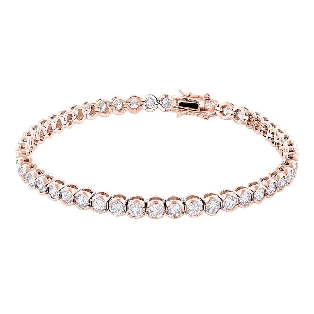 Cate & Chloe Joelle 18k White Gold Plated Tennis Bracelet with Simulated Diamond Crystals for Women